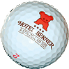 Golfball mit Logo.