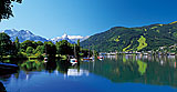 View onto Zell am See and lake Zell.