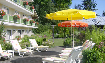 The Terrace at the Hotel Berner is a quiet oasis for recreation and dreaming ...